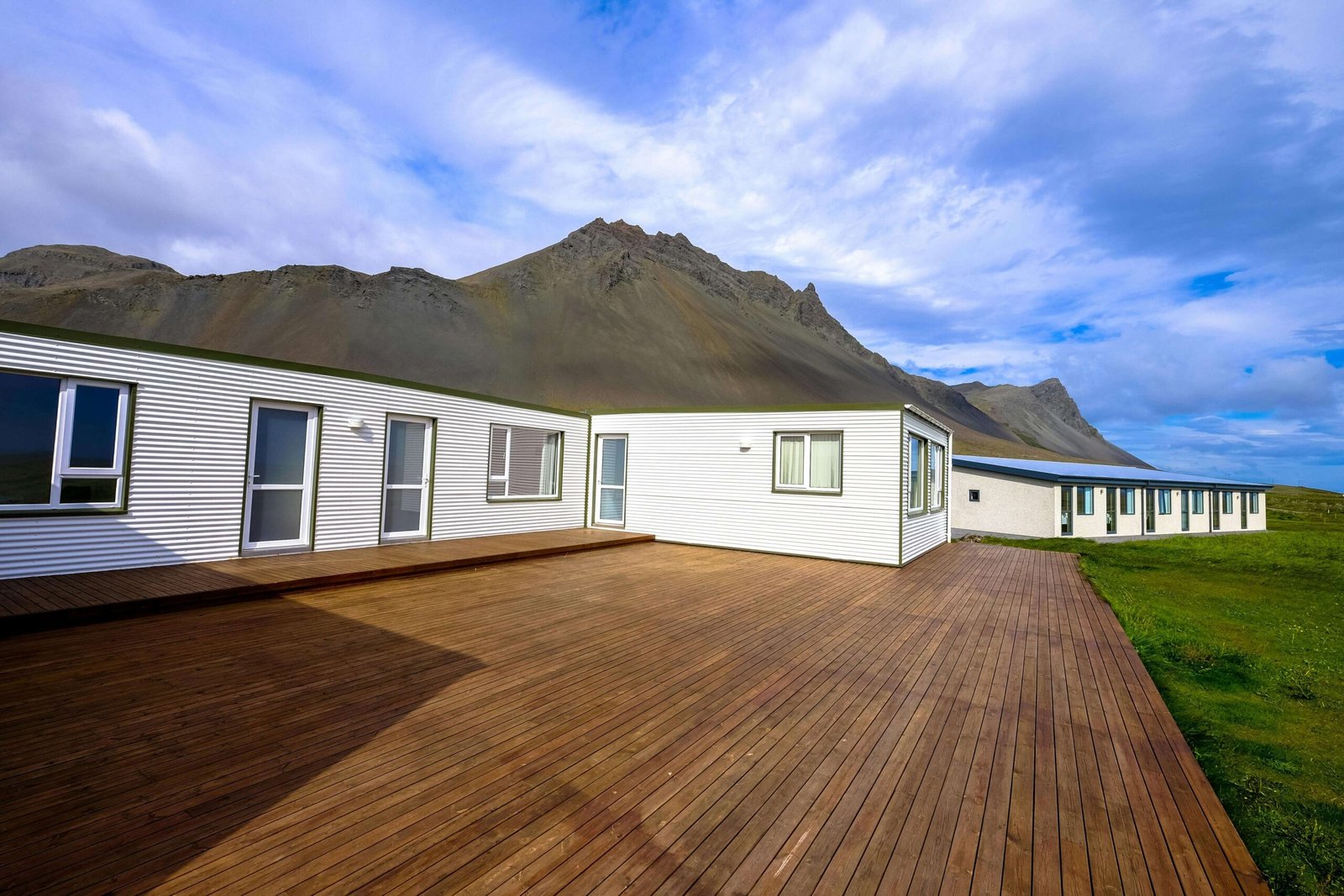 brown painted deck