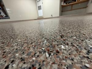 Residential garage floor epoxy coating Jacksonville FL long lasting stain resistant finish